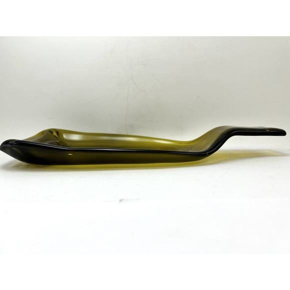 Recycled Green Glass Wine Bottle Relish‎ Serving Tray Melted Charcuterie Olive - Picture 6 of 7